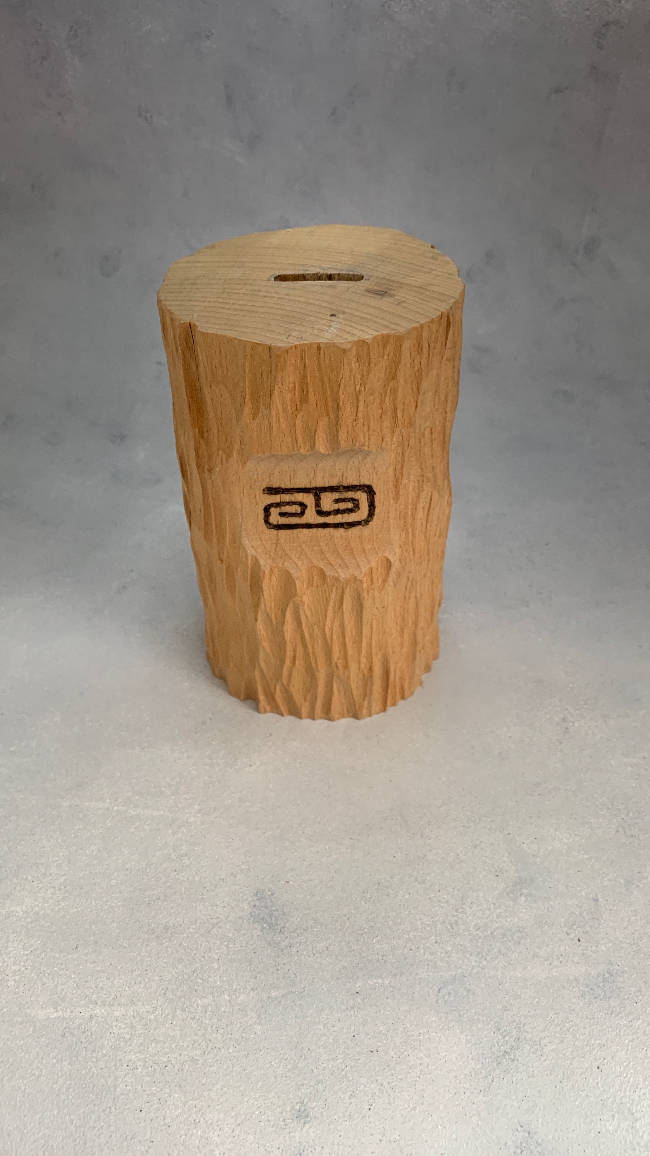 Bloc porte-couteau hêtre massif sculpté PBDesign artisanal